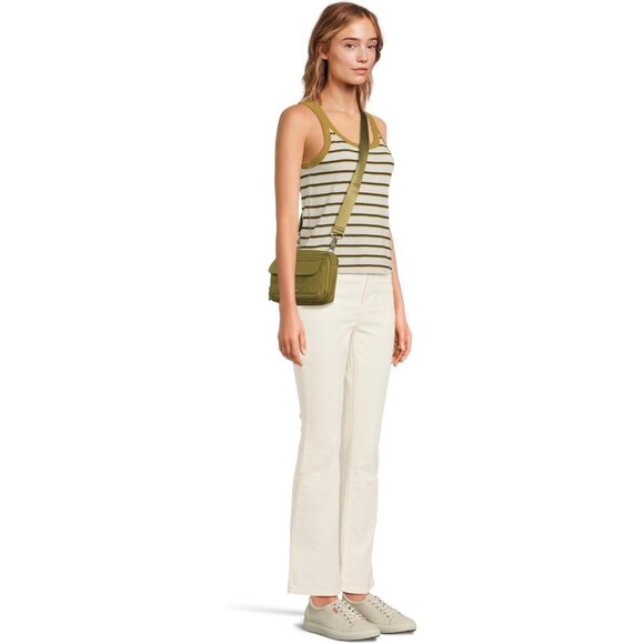 Modern Nylon Crossbody Bag Womens Adjustable Detachable Strap Zipper Compartment - Picture 6 of 6